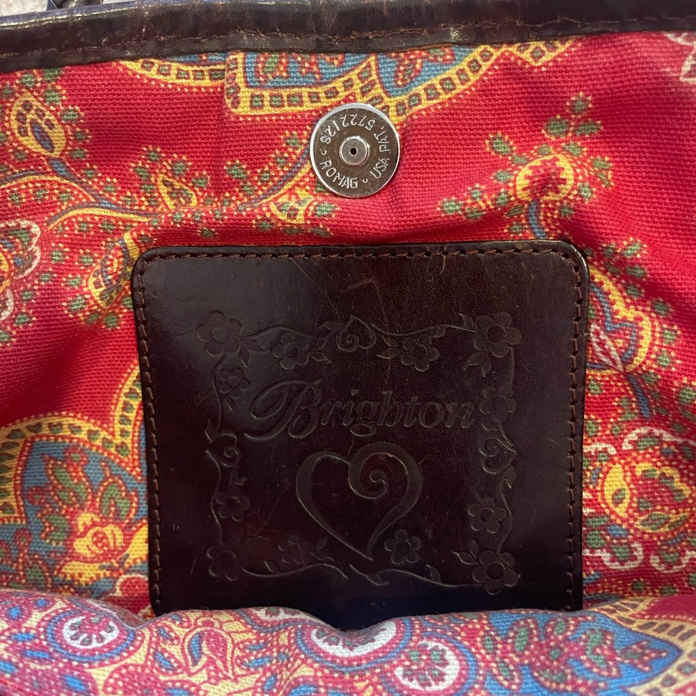 Brighton bag with Red and Brown Paisley interior - Picture 8 of 11